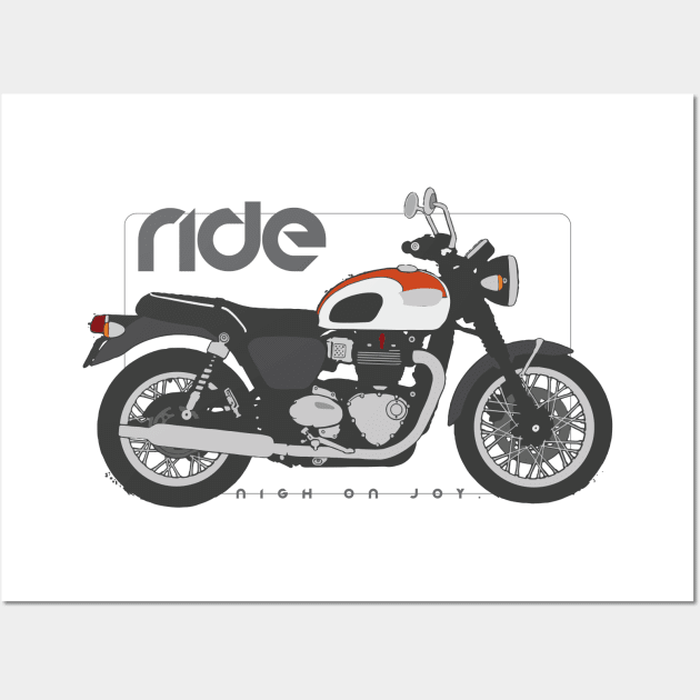 Ride 100 white red Wall Art by NighOnJoy